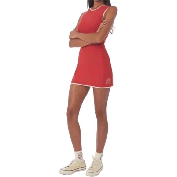 WEWOREWHAT Women’s LARGE Tennis Dress Skort Red Wheat Active Dress Wear - Picture 5 of 5